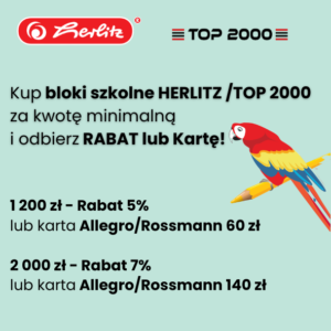 PAKIET TARGOWY bloki szkolne Herlitz+TOP 2000 DETAL TTC 2026
