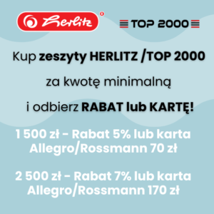 PAKIET TARGOWY zeszyty Herlitz + TOP 2000 DETAL TTC 2026